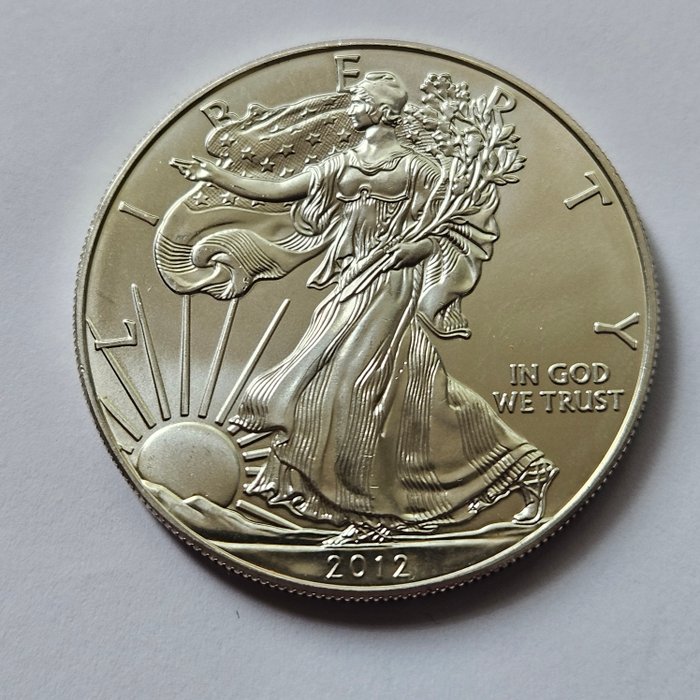 Förenta staterna. 1 Dollar 2012 American eagle, 1 Oz (.999)  (Ingen mindstepris)