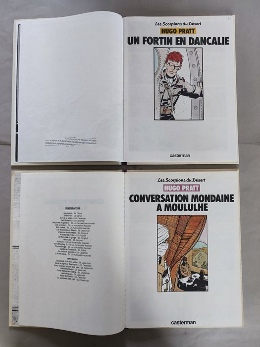 Hugo Pratt - Les Scorpions du désert T2 + T3  + Cato Zoulou - 3x C - 3 Album - Første udgave - 1982/1990