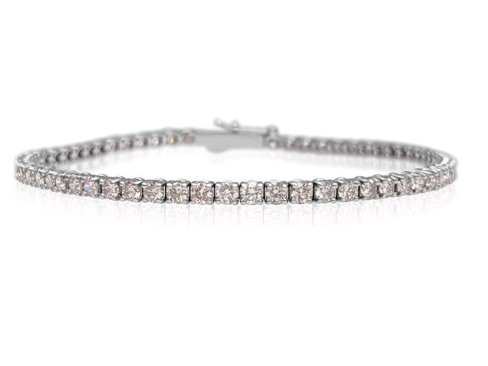 Armbånd - 14 karat Hvidguld -  400ct tw Lyserød Diamant (Naturfarvet) - Pink - GCI