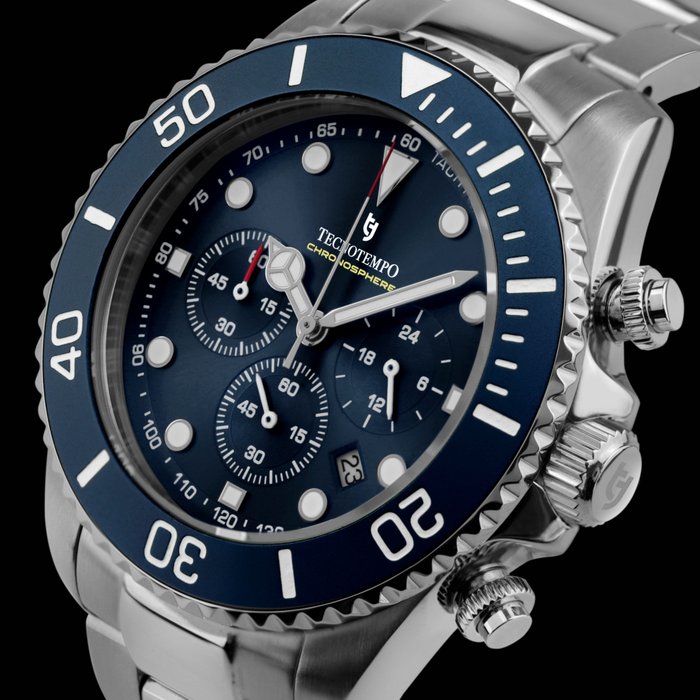 Tecnotempo - Chronograph 100M - "Chronosphere" Limited Edition - - Ingen mindstepris - TT.100CS.BL (Blue) - Mænd - 2011-nu