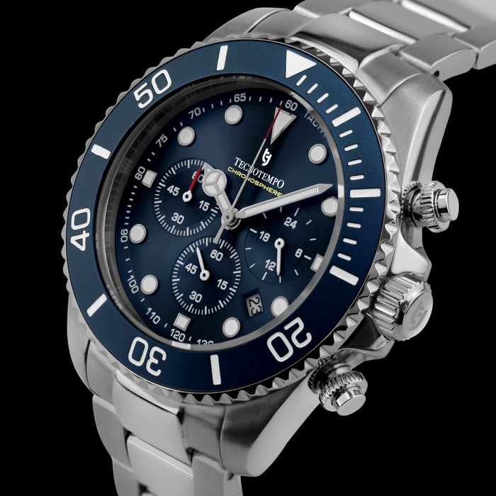 Tecnotempo - Chronograph 100M - "Chronosphere" Limited Edition - - Ingen mindstepris - TT.100CS.BL (Blue) - Mænd - 2011-nu