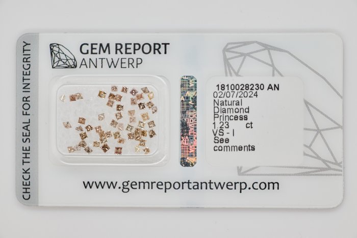 Ingen mindstepris - 54 pcs Diamant  (Naturfarvet)  - 123 ct Blandet brun - I3 VS1 - Gem Report Antwerp (GRA)