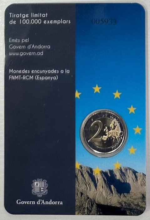 Andorra. 2 Euro 2014/2020 "Conseil de l'Europe" + "Sommet ibéro-américain" (2 coincards)  (Ingen mindstepris)