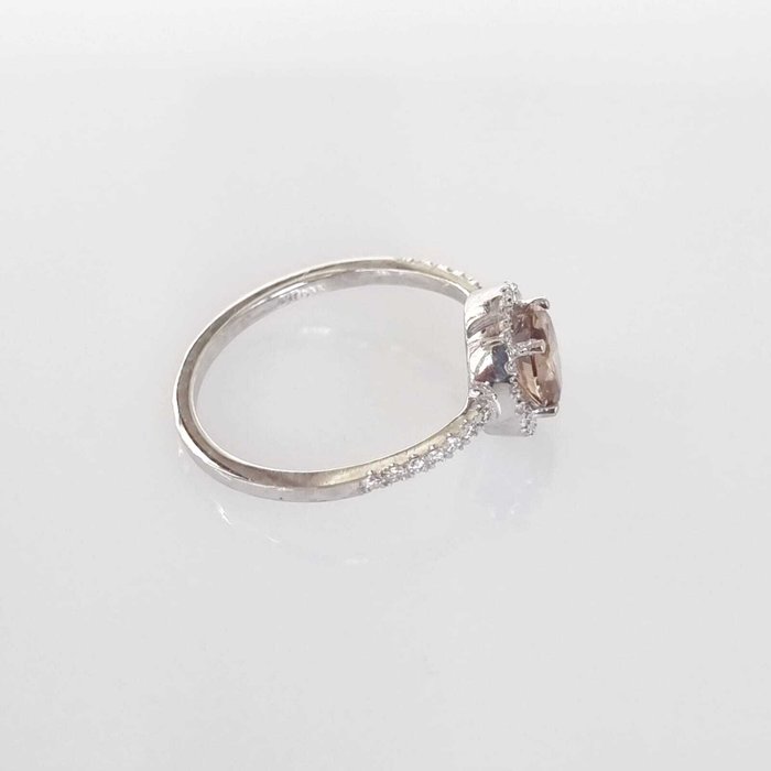 Cocktailring - 18 kraat Hvidguld -  0.84ct. tw. Brun Diamant (Naturfarvet)