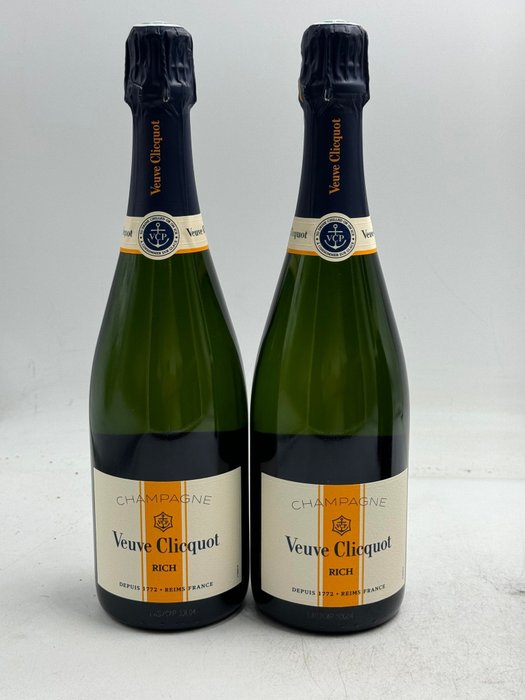 Veuve Clicquot Rich - Champagne Doux - 2 Flasker (075 L)