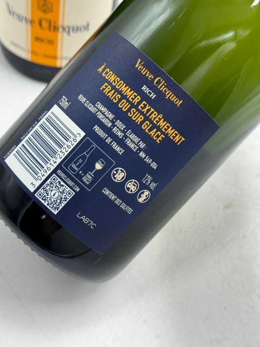 Veuve Clicquot Rich - Champagne Doux - 2 Flasker (075 L)