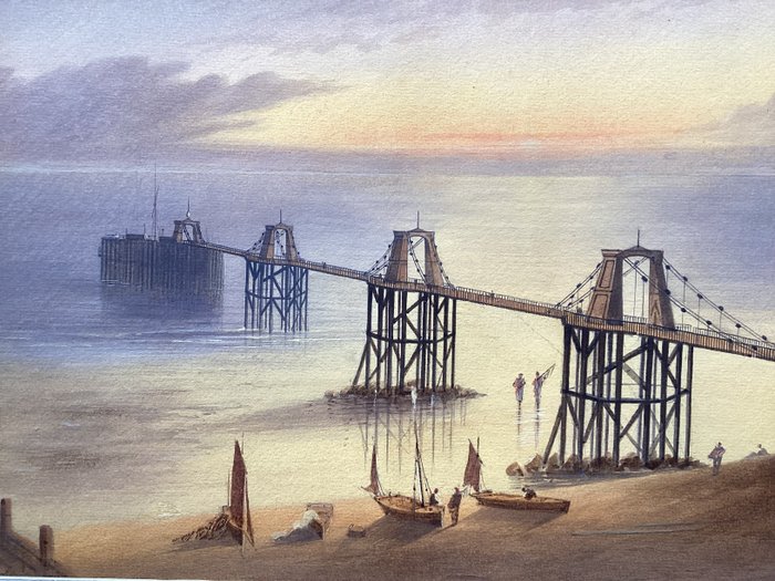 William Alfred Earp (1867–1927) - Old Chain Pier, Brighton (Sunset)