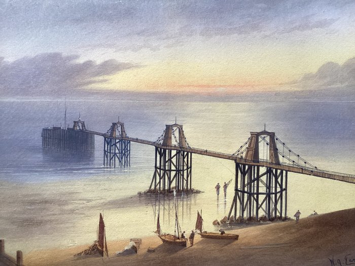 William Alfred Earp (1867–1927) - Old Chain Pier, Brighton (Sunset)