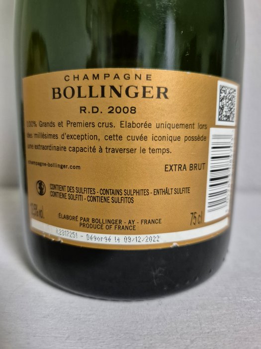 2008 Bollinger RD - Champagne Extra Brut - 1 Flaske (075L)