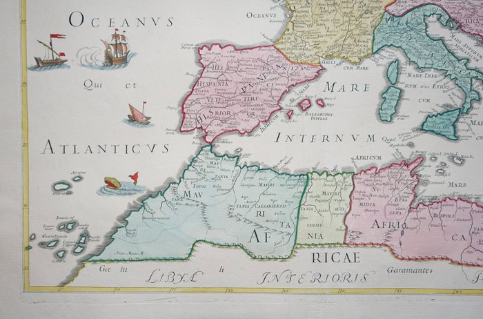 Europa - Romerriget; Jacobus de Rubeis - Romani Imperii Qua Occidens Est Descriptio - 1669