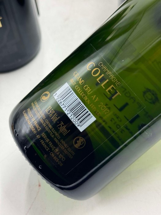 2012 Collet, Grand Cru Ay Collection Privée - Champagne Brut - 3 Flasker (0,75 L)