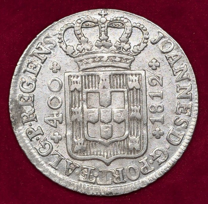 Portugal. D. Joao Principe Regente (1799-1816). Cruzado Novo (480 Reis) 1812  (Ingen mindstepris)