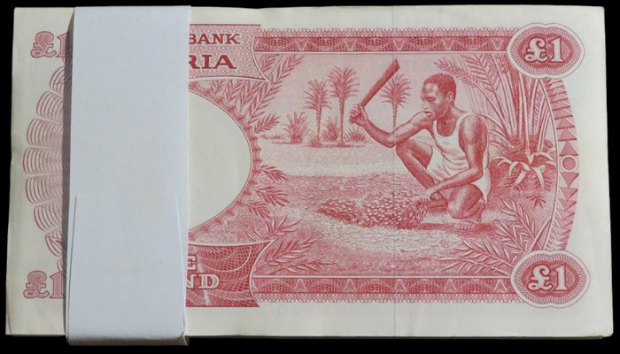 Nigeria - 100 x 1 Pound ND (1965) - Pick 8  (Ingen mindstepris)