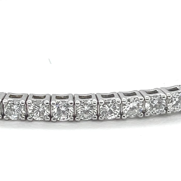 Armring - 14 karat Hvidguld -  2.50ct. tw. Diamant (Natur)