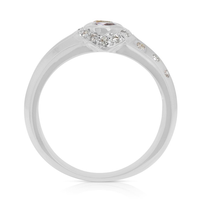 Ring - 18 kraat Hvidguld -  0.38ct. tw. Diamant (Natur)  - Diamant