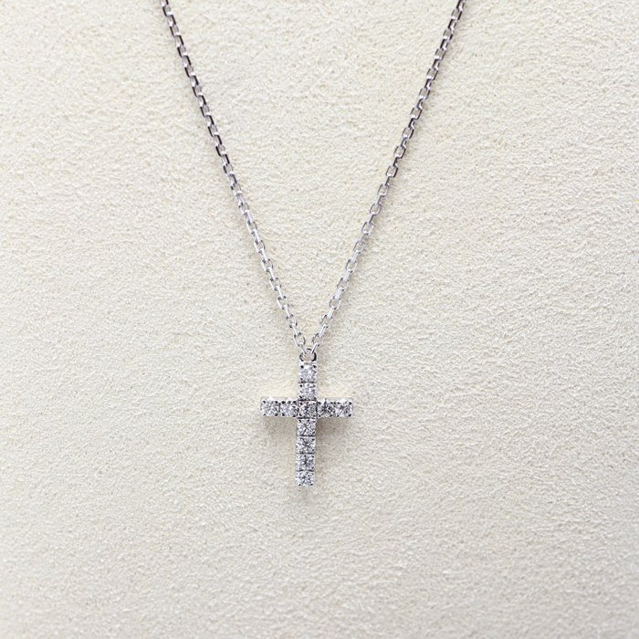 Cartier - Halskæde med vedhæng - Symbols cross necklace - 18 kraat Hvidguld