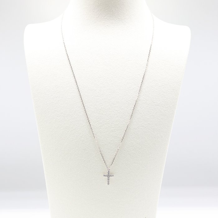 Cartier - Halskæde med vedhæng - Symbols cross necklace - 18 kraat Hvidguld