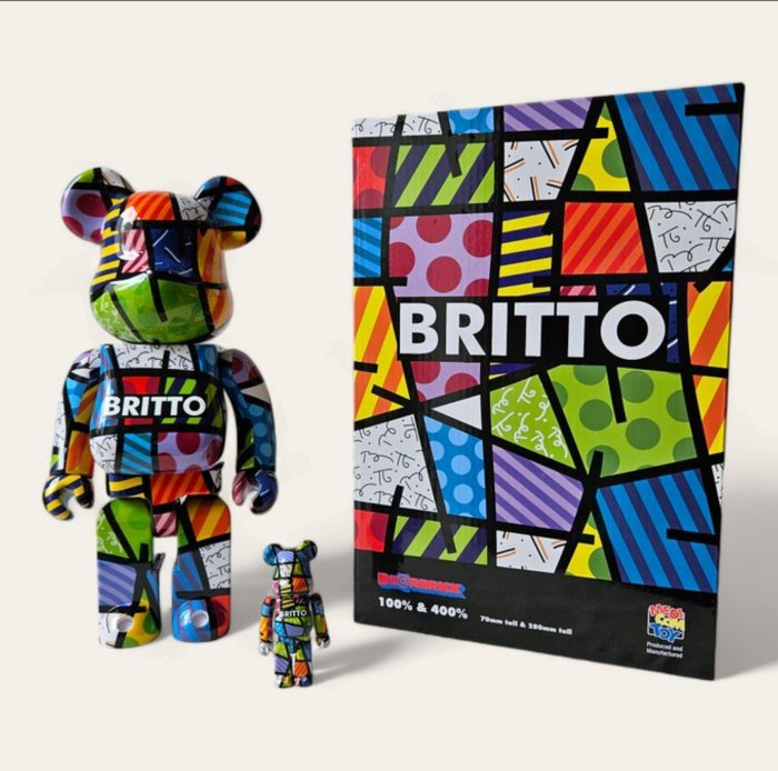 Romero Britto (1963) - Medicom Toy Be@rbrick 400% en 100% set Britto (sealed)