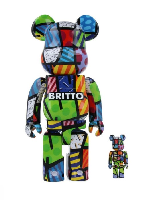 Romero Britto (1963) - Medicom Toy Be@rbrick 400% en 100% set Britto (sealed)