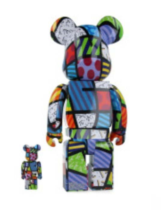 Romero Britto (1963) - Medicom Toy Be@rbrick 400% en 100% set Britto (sealed)