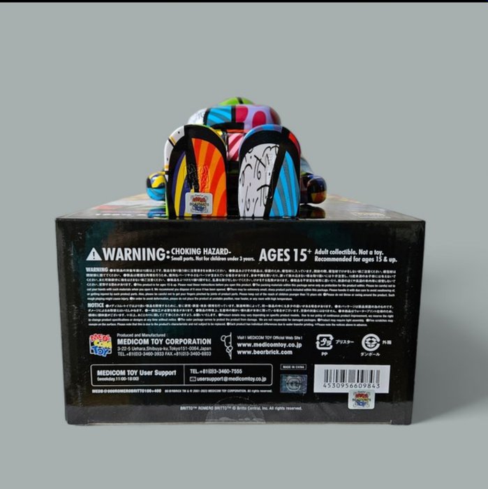 Romero Britto (1963) - Medicom Toy Be@rbrick 400% en 100% set Britto (sealed)