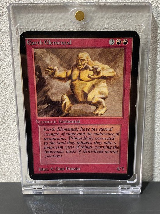 Wizards of The Coast - 1 Card - Earth Elemental, Limited Edition Alpha, Excellent (Misprint, very rare)