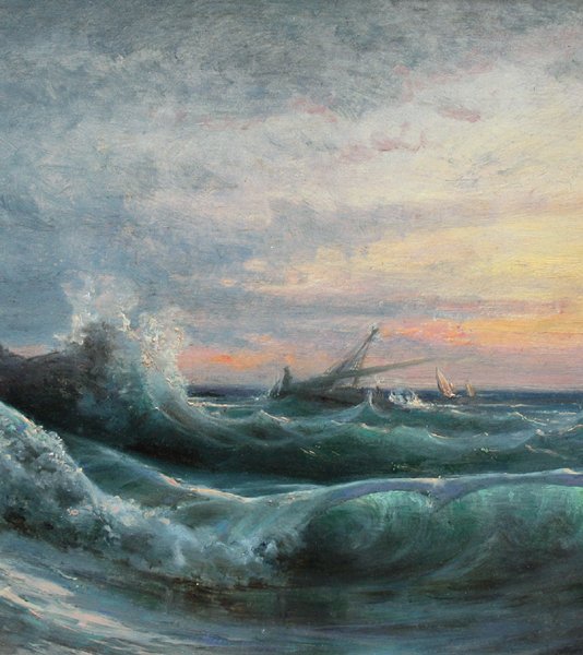 Arthur Calame (1843-1919) - Rough sea