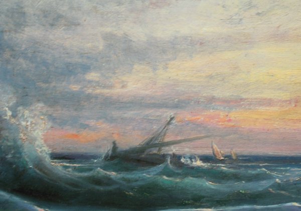 Arthur Calame (1843-1919) - Rough sea