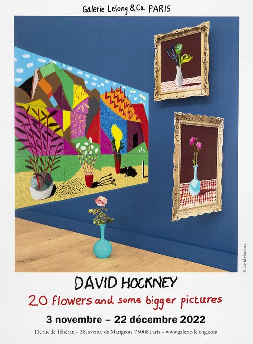 David Hockney - Set of two posters: "My Normandy", "20 Flowers" - 2020'erne