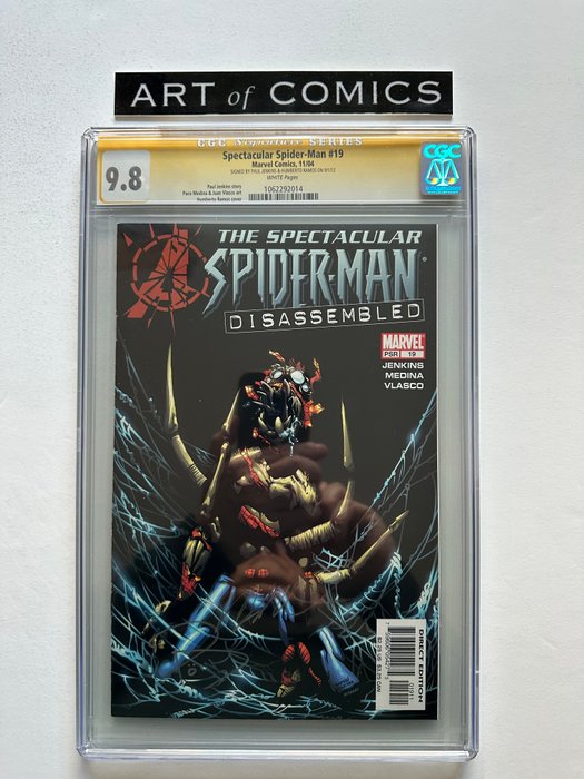 Spectacular Spider-Man #19 - Signed By Paul Jenkins, Humberto Ramos! - Signature Series CGC Graded 9.8 - Extremely High Grade!!! - White Pages!! - 1 Signed graded comic - Første udgave - 2004