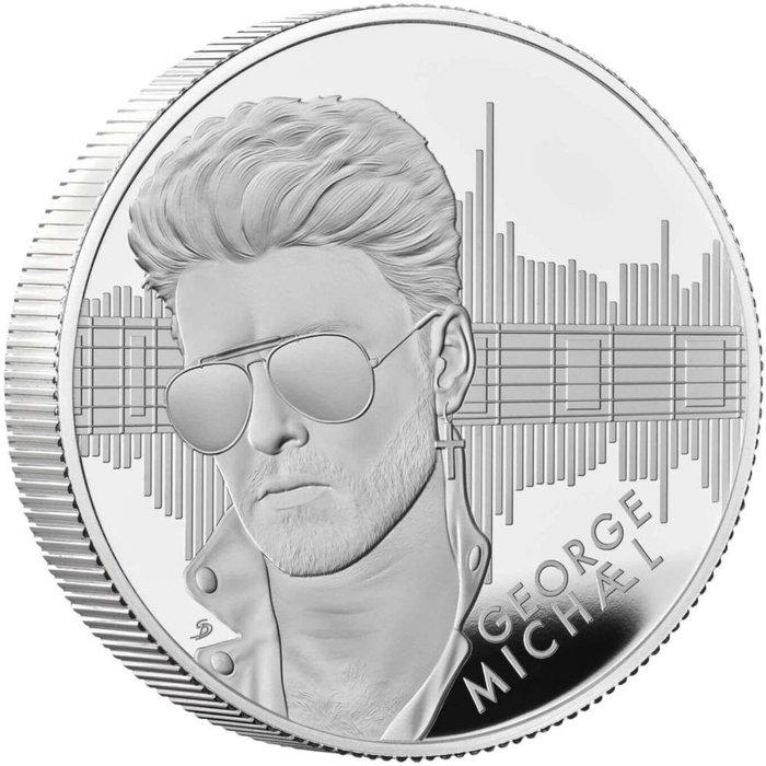 Storbritannien. 5 Pounds 2024 "George Michael", 2 Oz (.999)  (Ingen mindstepris)