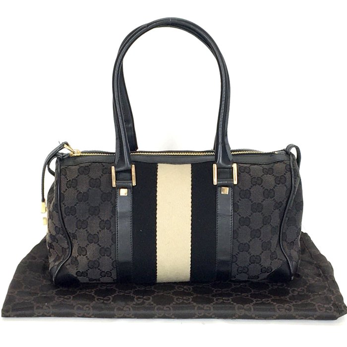 Gucci - GG Canvas Mini Boston - Håndtaske