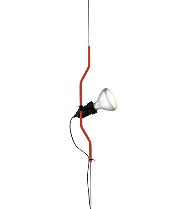 Flos - Achille Castiglioni and Pio Manzu (1971) - Lampe - Lysdæmperbeslag - Rød - Stål