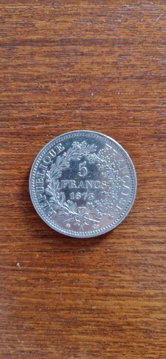 Frankrig. 5 Francs 1873 A-Paris  (Ingen mindstepris)