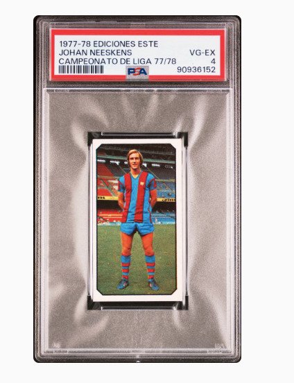 1977 Ediciones Este Campeonato de Liga - Johan Neeskens PSA 4 - 1 Graded card