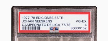 1977 Ediciones Este Campeonato de Liga - Johan Neeskens PSA 4 - 1 Graded card