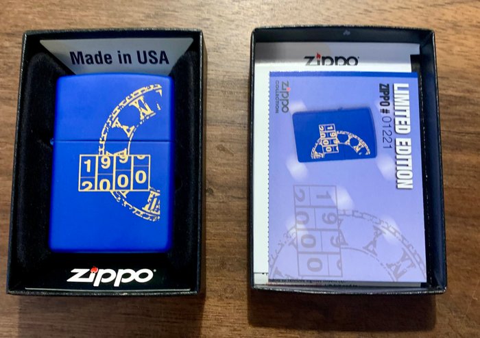 Zippo - MILLENIUM 1999-2000 - Lommelighter - Stål (rustfrit)