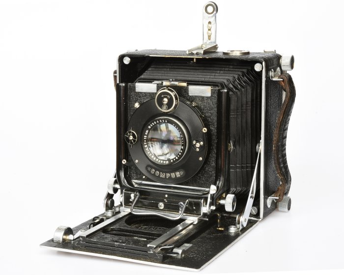 Linhof Technika (1936-1939) met Steinheil München Unofokall 1:4,5 f=15cm Storformat kamera