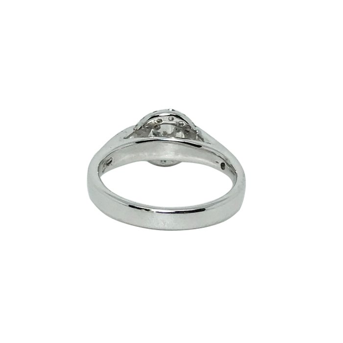 Ring - 18 kraat Hvidguld -  074ct tw Diamant (Natur) - Diamant