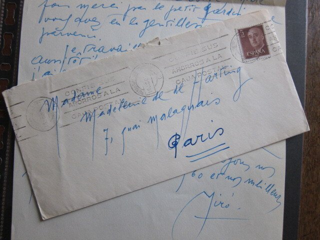 Miro - Lettre autographe signée - 1960