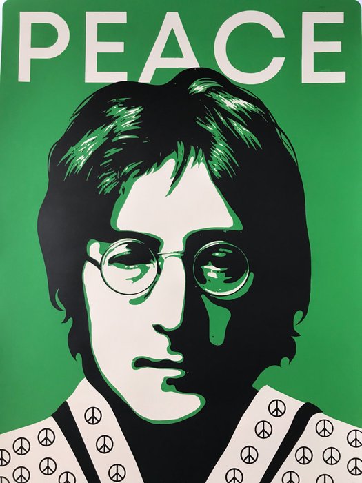 Reinaldo Cabañas (1960). - John Lennon  Peace. Serie IDOLS Cuba. Serigrafia realizada a mano Edición Limitada de 250 Unidades.