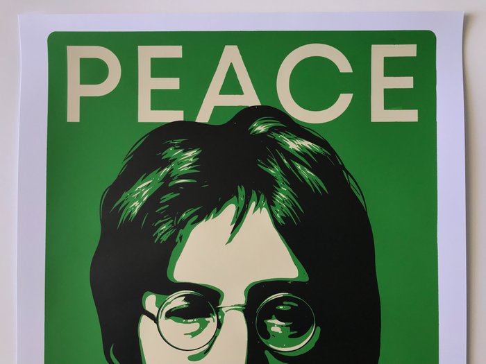 Reinaldo Cabañas (1960). - John Lennon  Peace. Serie IDOLS Cuba. Serigrafia realizada a mano Edición Limitada de 250 Unidades.