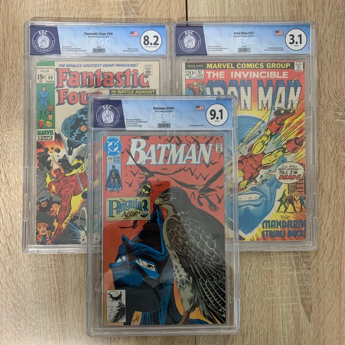 Iron Man 57 / Fantastic Four 99 / Batman 449 - EGC graded - 3 Graded comic - 1970/1990