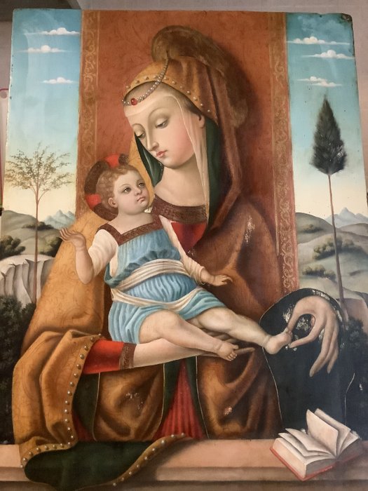 Scuola italiana (XIX-XX), da Carlo Crivelli - Madonna con Bambino