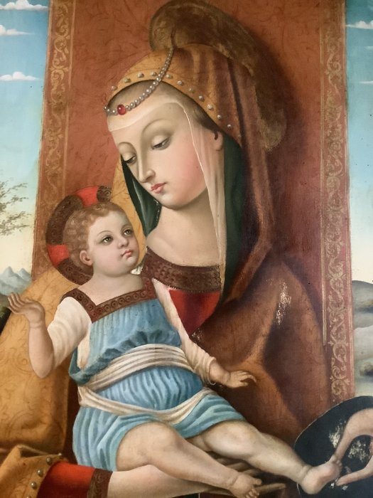 Scuola italiana (XIX-XX), da Carlo Crivelli - Madonna con Bambino