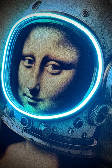 LEDMansion (1995) - Gioconda Astronaut Led Wall Art