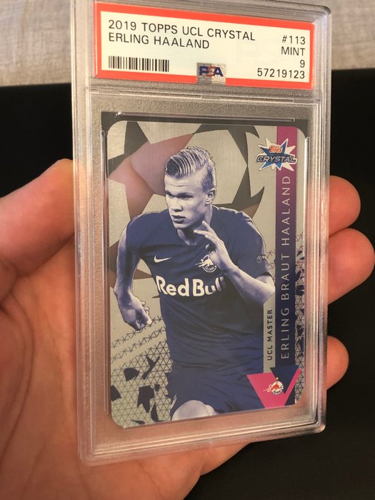 2019 Topps UCL Crystal - Erling Haaland #113 - PSA 9