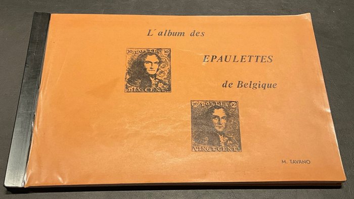 Litteratur 1849 - Litteratur - "L'Album des Epaulettes de Belgique" - Smukt opslagsværk 1. udgave Belgien - M. Tavano - ZELDEN AANGEBODEN