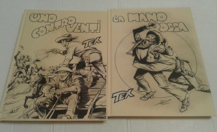 Tex "La Mano Rossa" e "Uno Contro Venti" - edizione d'artista Lo Scarabeo - 2 Comic