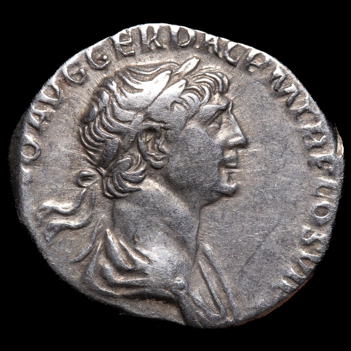 Romarriket. Trajan (AD 98-117). Denarius Rome, circa spring AD 113-summer AD 114  (Ingen mindstepris)